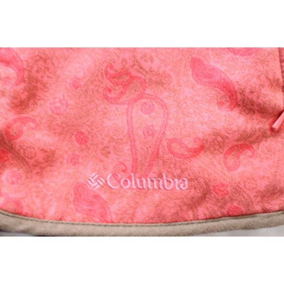 Columbia Womens Large River Resort Full Zip Vest Coral Tan Paisley Full Zip Line - Picture 3 of 10